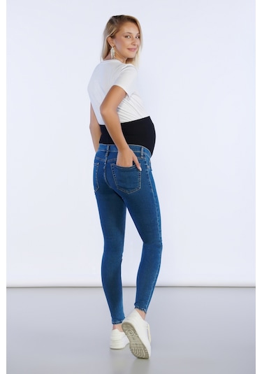 Bpf Koyu Mavi Slim Fit Hamile Pantolon-koyu Mavi