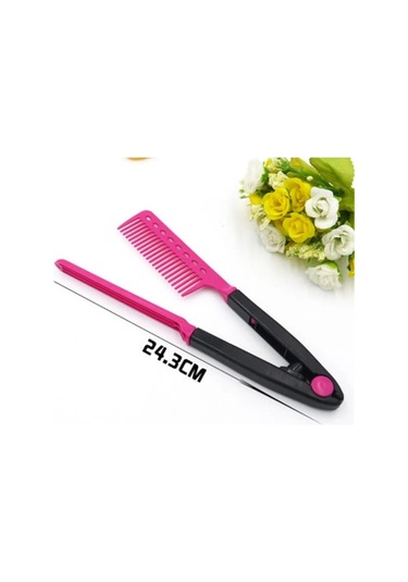 Venturemart 1 Adet Moda Saç Tarak V Tipi Saç Düzleştirici Tarak Dıy Salon Saç Kesimi Kuaförlük Şekillen