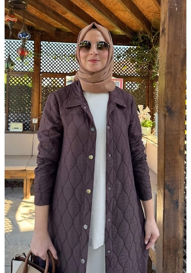 Rabia Şamlı Elmas Kapitone Kap Kahve Çok Renkli