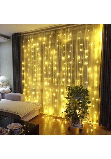 Sıcak Beyaz Led Su Geçirmez Pencere Perde Icicle Dize Peri Işıkları Düğün Noel Partisi Dekoru 5m 50leds Sıcak Beyaz