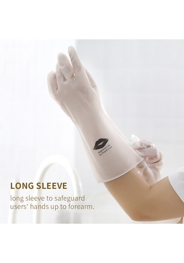 Yunboo Pvc Ev Temizliği Eldiveni, Kalın Yapı, Kayganlık Engeli, Bulaşık & Çamaşır İşleri İçin S Boyutu