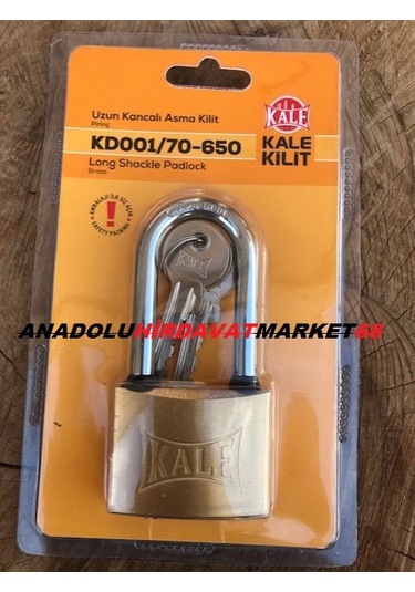 Kale Uzun Pirinç Asma Kilit 50mm Paslanmaz Çelik Asma Kilit