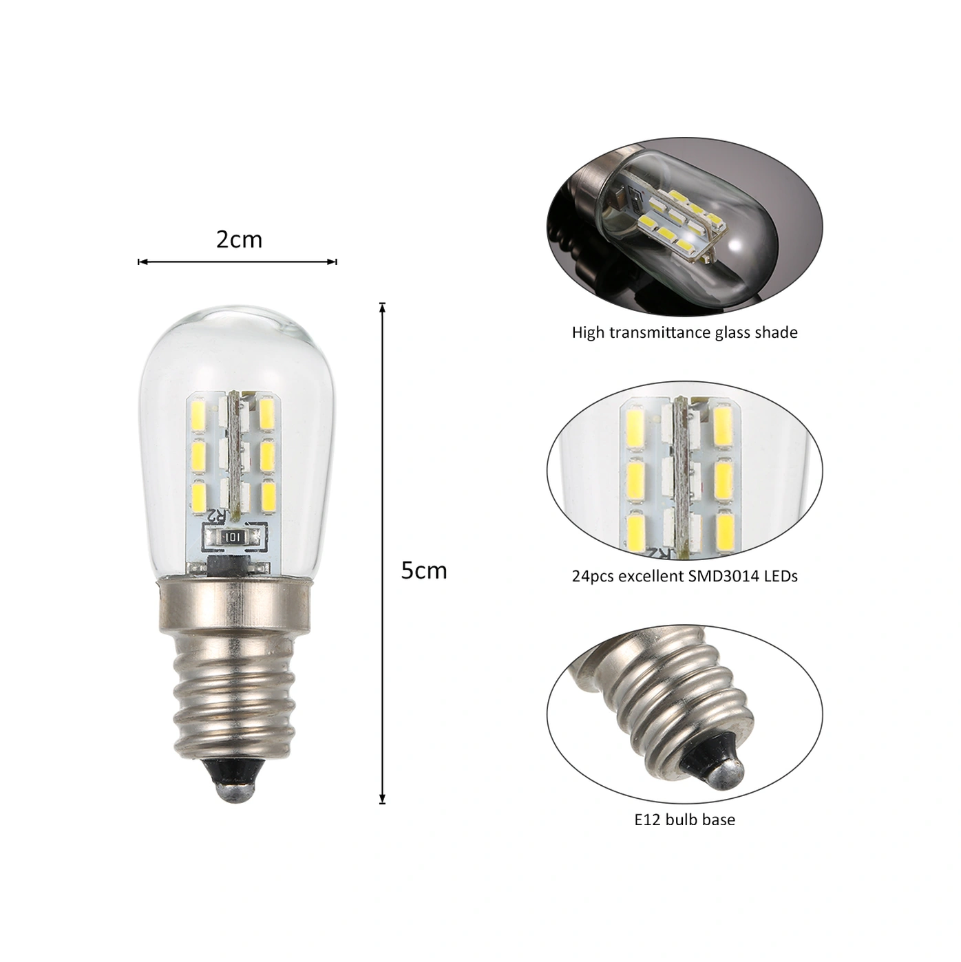 Youtek E12 Tabanlı Mini Buzdolabı Led Ampulü - Smd3014 Teknoloji, 1.5w Enerji Tasarruflu, Beyaz Işık Ac110v/220v Seçenekli Diğer