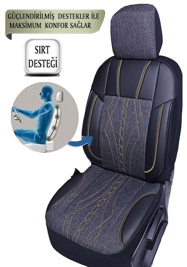Araca Özel Ford Transit 2014-2026 Model Uyumlu 2+1 Koltuk Kılıfı