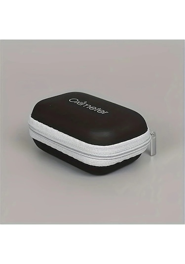 Zhanglei001 Siyah Gri Oksijen Metre Taşıma Çantası Taşınabilir Oksimetre Kutusu