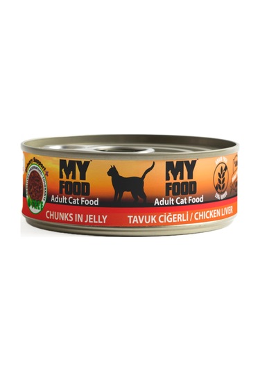 My Food Jöleli Parça Etli Yetişkin Kedi Yaş Maması Tavuk Ciğerli 12 x 100 G