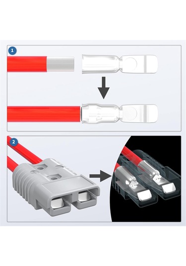 Xurunkeji 175 Amper Akü Hızlı Bağlantı/çıkartma Konnektörü, Araba Vinç Römork İçin Kablo Demeti Fiş Konnektör Kiti