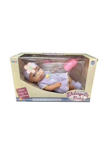 Dilayda Baby Gerçekçi Reborn Oyuncak Bebek 32cm Tam Vinil Lila