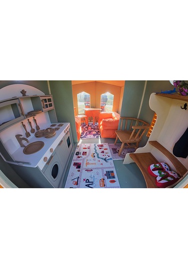 Mandu Ahşap Çocuk Tinyhouse Oyun Evi Çok Renkli