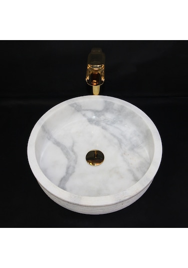 Afyon Beyaz Başlıklı Dışı Taramalı Lavabo