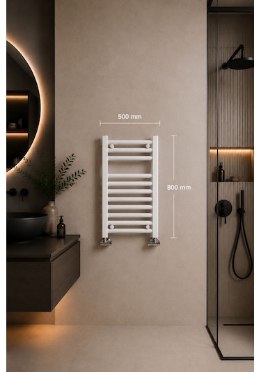 500X800 Beyaz Havlupan 12 Borulu Banyo Havlupanı