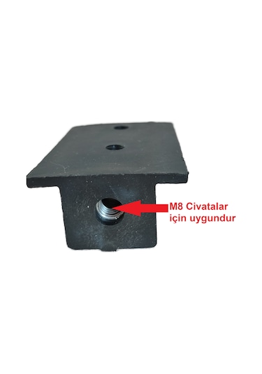 Mobilya Ayağı Bağlantı Aparatı - Köşe Bağlantı Tek Adet M8 Vida