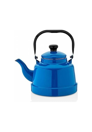 Emaye Nostalji Mavi Tekli Çaydanlık 1,7 Litre Mavi
