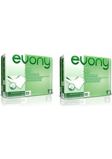 Evony Yatak Koruyucu Örtü 60 x 90 CM 2 x 30 Adet