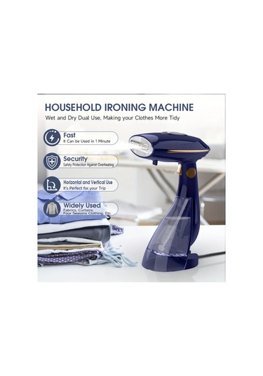 Elmpaly Pancerka 1 Adet Mavi Taşınabilir El Tipi Kıyafet Ütüsü 1500w Hızlı Isınma Büyük Hazne