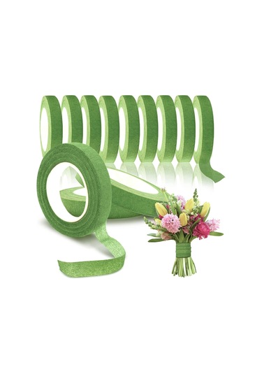 Roco Paper Çiçek Bandı Açık Yeşil 12 Rulo 1 Cm X 35 M