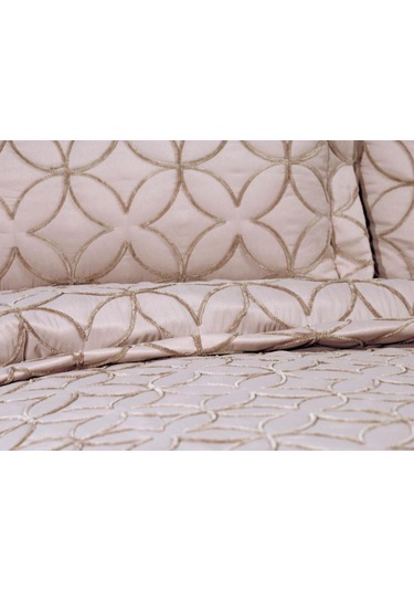 Parolin Çift Kişilik Kapitoneli Yatak Örtüsü Bej Bej