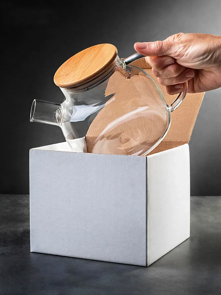 Allbest Cam Demlik Çaydanlık, 1200 Ml Cam Zerver 326720229 Beyaz