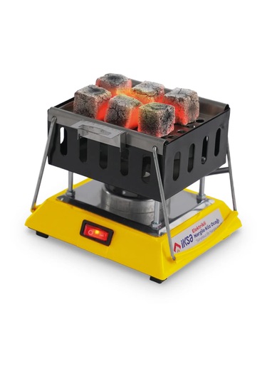 İksa Emaye Pratik Kullanım Elektrikli Nargile Köz Ocağı - Sarı