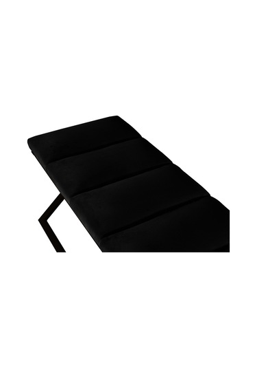 Varcera Black- Siyah Dilimli Model Puf & Bench & Koltuk & Oturma Bankı & Yatak Odası Önü