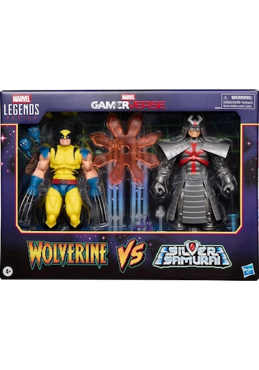 Hasbro Marvel Legends Gamerverse Wolverine Vs Marvel's Silver Samurai Retro Video Game İkili Aksiyon Figür Seti