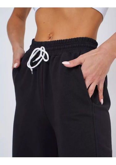 Kadın Spor Kargo Pantolon 255639006 Siyah
