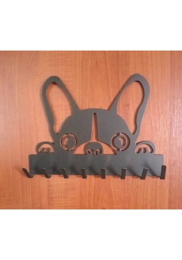 Lazer Anahtar Askısı Köpekcik Mat Siyah Mat Siyah