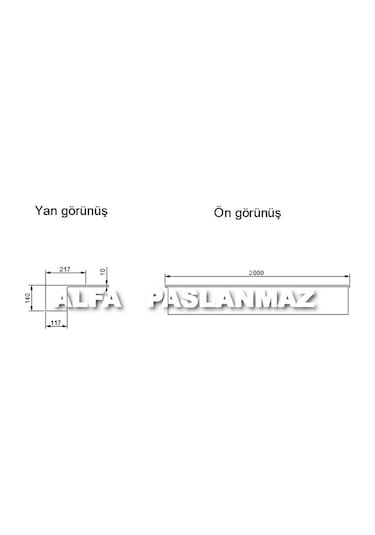 Duvar Su Perdesi 200 CM Lik Aısı 304 .Paslanmaz Çelik