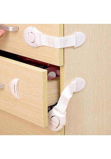 5 Adet Çocuk Kilidi Bebek Güvenlik Koruma Dolap Kilidi Çekmece Çok Renkli