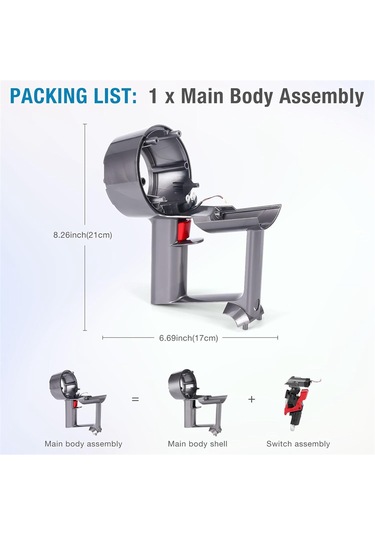 Crackedice  V11 Sv14 Elektrikli Süpürge İçin Ana Gövde Montaj Muhafazası Değişimi