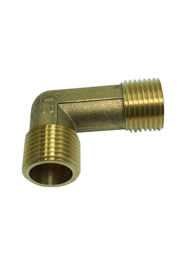 Suntek 1 Adet Çift Erkek Dişli Dirsek Pirinç Dn15xdn15 Uzatma