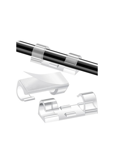 20 Adet Ayarlanabilir Kablo Tutucu, Kendinden Yapışkanlı Kablo Tutucular