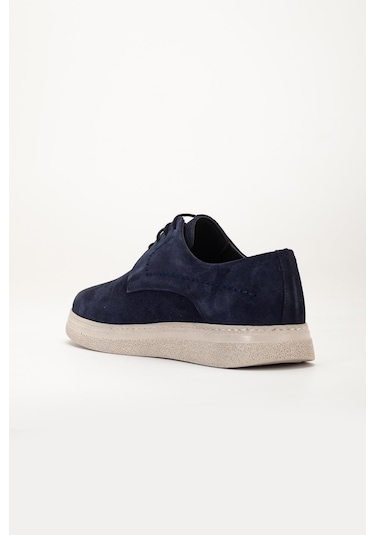 Hakiki Deri Süet Erkek Günlük Aykkabı Lacivert Bağlı Bej Taban-3814 Lacivert Hakiki Deri Süet Erkek Günlük Aykkabı Lacivert Bağlı Bej Taban-3814 Lacivert