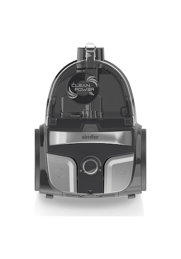 Simfer 6300 Clean Power S4 Toz Torbasız Yatay Süpürge 800W Silver-Gri