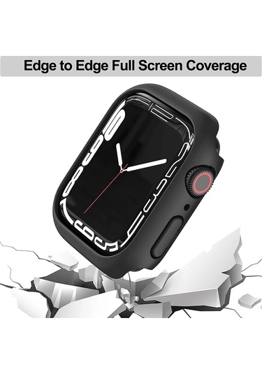 Temperli Cam + Kılıf Uyumlu Apple Watch Ultra 3 2 49 45 41 40 44 42 46mm Pc Tampon Koruyucu Uyumlu İwatch 11 10 Se 9 8 7 6 5 Gümüş