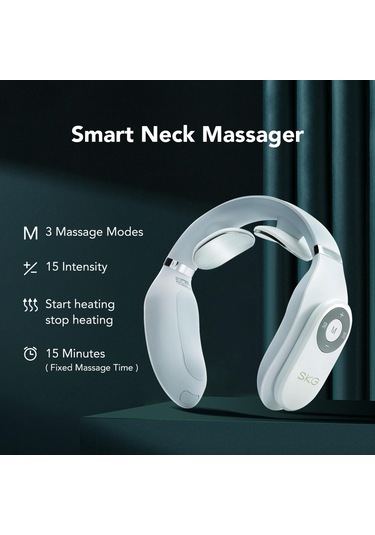 Suntek Isı Ile Skg Boyun Masaj Aleti 4 Modlu Ev Seyahati Dış Beyaz