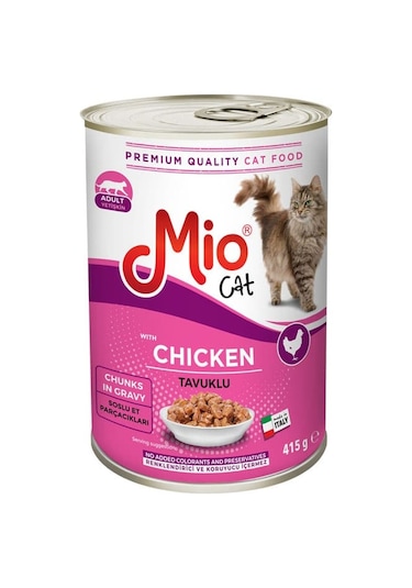 Mio Tavuklu Konserve Yetişkin Kedi Maması 415 G