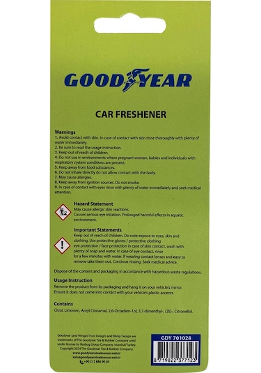 Goodyear Karton Oto Kokusu
