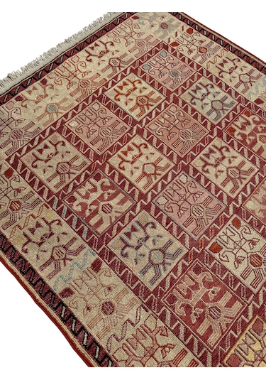 El Dokuma İpek Sumak Kilim 81x185 Yolluk Kilim