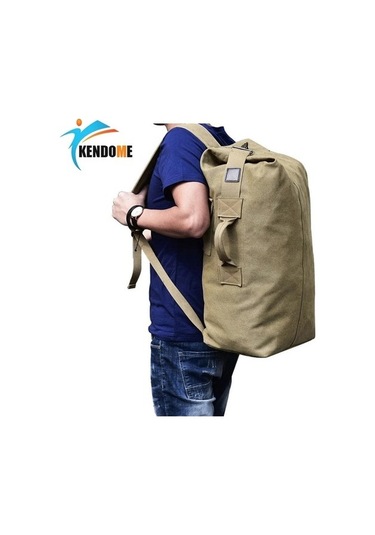 Silkroadselect Erkek Askeri Tuval Sırt Çantaları Erkek Çok Fonksiyonlu Kova Omuz Ordu Çanta Turist Katlanabilir Açık Büyük Çanta Sırt Çantası Çanta Tırmanma 9hk3d1 Kahverengi