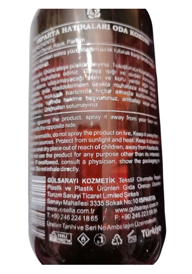 Isparta Hatıraları Oda Spreyi 500ml Çiçeksi