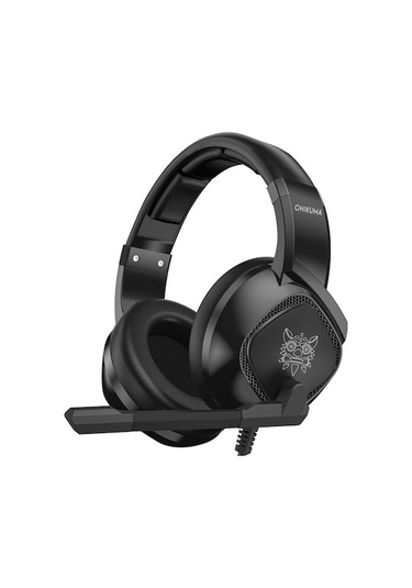 Kara Renkli Led Işıkları Ve Mikrofonlu Kafa Üstü Oyun Kulaklığı - Siyah