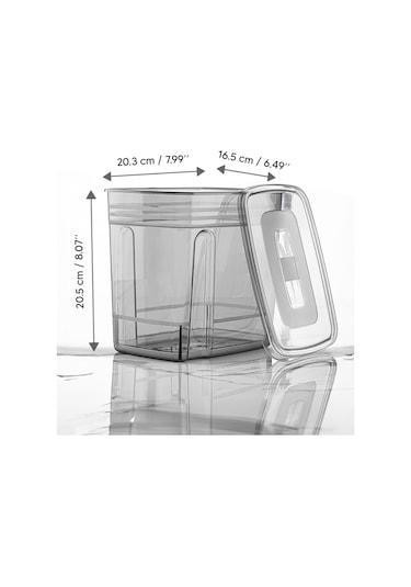 Meleni Home 6'lı Lena Jumbo Set- Un Ve Bakliyat Şeker Erzak Saklama Kabı - Dolap Kiler Düzenleyici Kutu 6x5,5 Lt