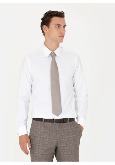 Pierre Cardin Erkek Beyaz Basic Gömlek 50277780-vr013 Beyaz