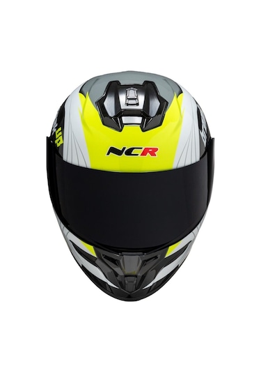 Ncr Rapid Siyah Vizörlü Ece Belgeli Kapalı Motosiklet Kaskı Sarı