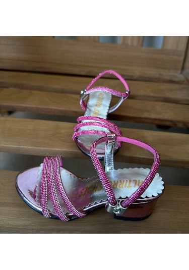 Gala Taş İşlemeli Çocuk Topuklu Ayk. Fuşya