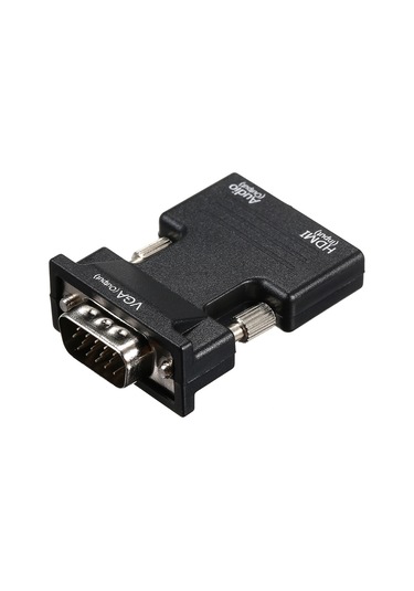 Wezone Hdmı'den Vga'ya Dönüştürücü, 1080p Çözünürlük, 3.5mm Ses Portu, Bağımsız Ses Çıkışı, Siyah, Taşınabilir Abs Kasa