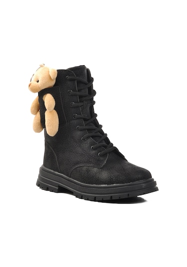 Siyah İçi Polarlı Kız Çocuk Bot Perla F Siyah