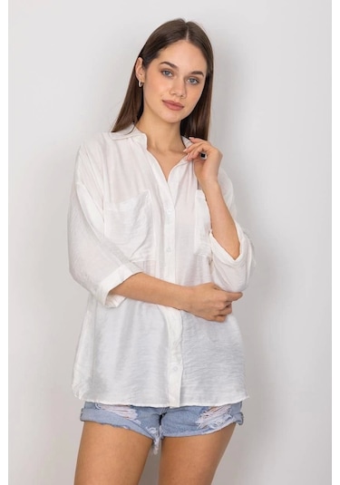 Cepli Salaş Gömlek T1010 Beyaz