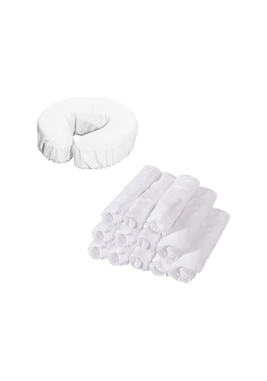 Ganzhoushop Yüz Suntek Masası Masaj Kapakları Beyaz Renkli 12 Adet